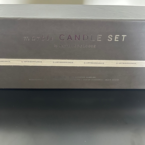 NWT [Set of 4] Anthropologie Marbled Swirl Candles in Ready-to-Gift Box - Picture 8 of 8